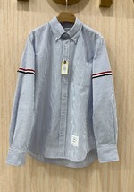 Thom Browne Clothing Shirts & Blouses Blue Brown Sewing Cotton Casual