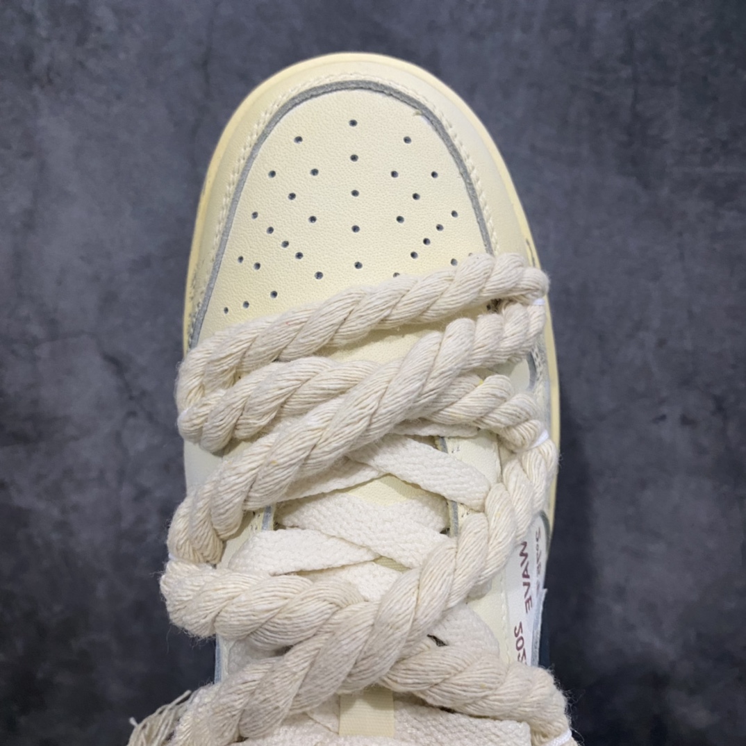 360  Nike Dunk Low"WhiteSail' 热浪制造 氧化做旧麻绳绑带浸染沙漠低帮板鞋女款米白色 DD1503-121