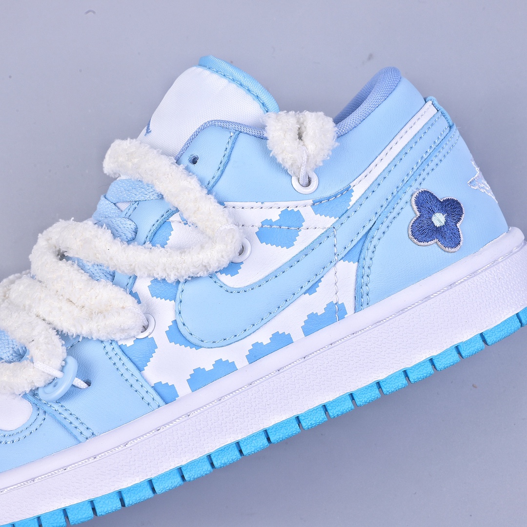 Air Jordan 1 Low White and Blue Deconstructed Drawstring Low Top DC0774-141