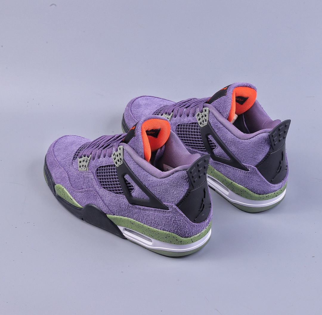 PB Air Jordan 4 Retro ”Canyon Purple” AJ4 Joe 4 purple suede basketball shoes AQ9129-500