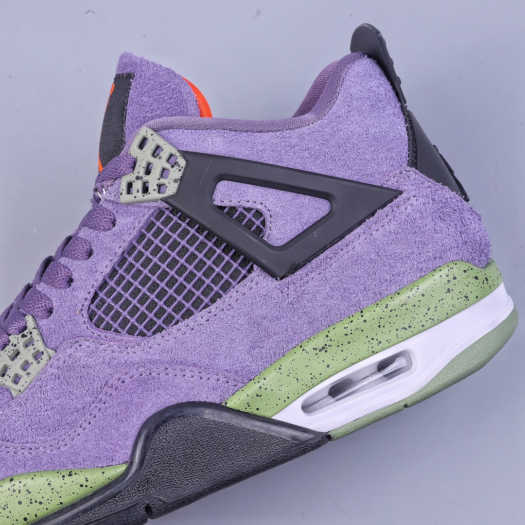 PB Air Jordan 4 Retro ”Canyon Purple” AJ4 Joe 4 purple suede basketball shoes AQ9129-500