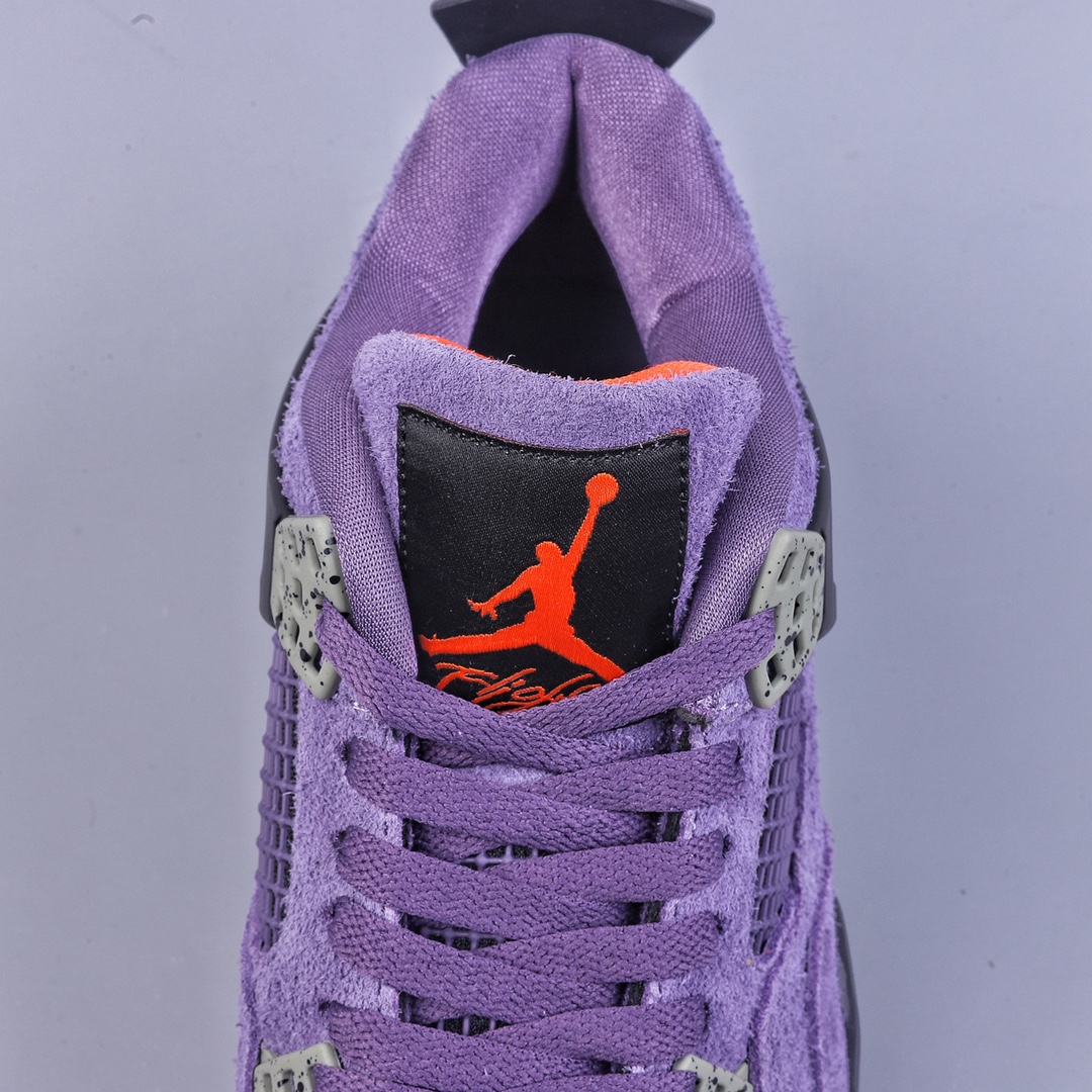 PB Air Jordan 4 Retro ”Canyon Purple” AJ4 Joe 4 purple suede basketball shoes AQ9129-500