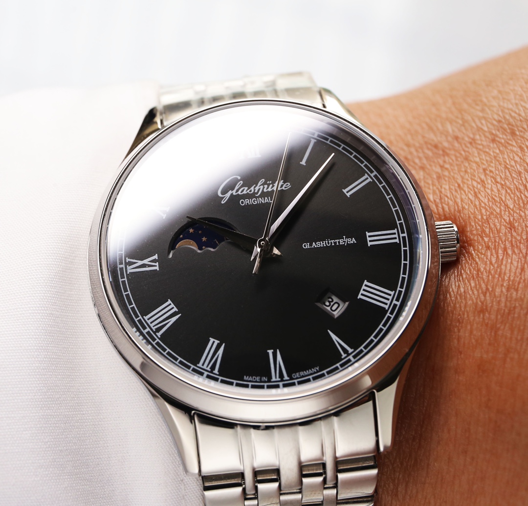 Luxury Men’s Watch: Grasuti Sun & Moon Star Series with Custom 821 Cores - 图片 4