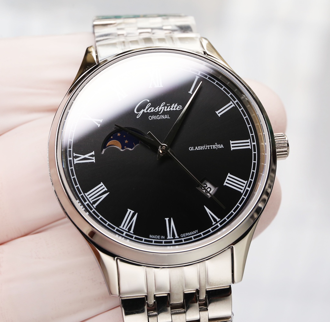 Luxury Men’s Watch: Grasuti Sun & Moon Star Series with Custom 821 Cores - 图片 2