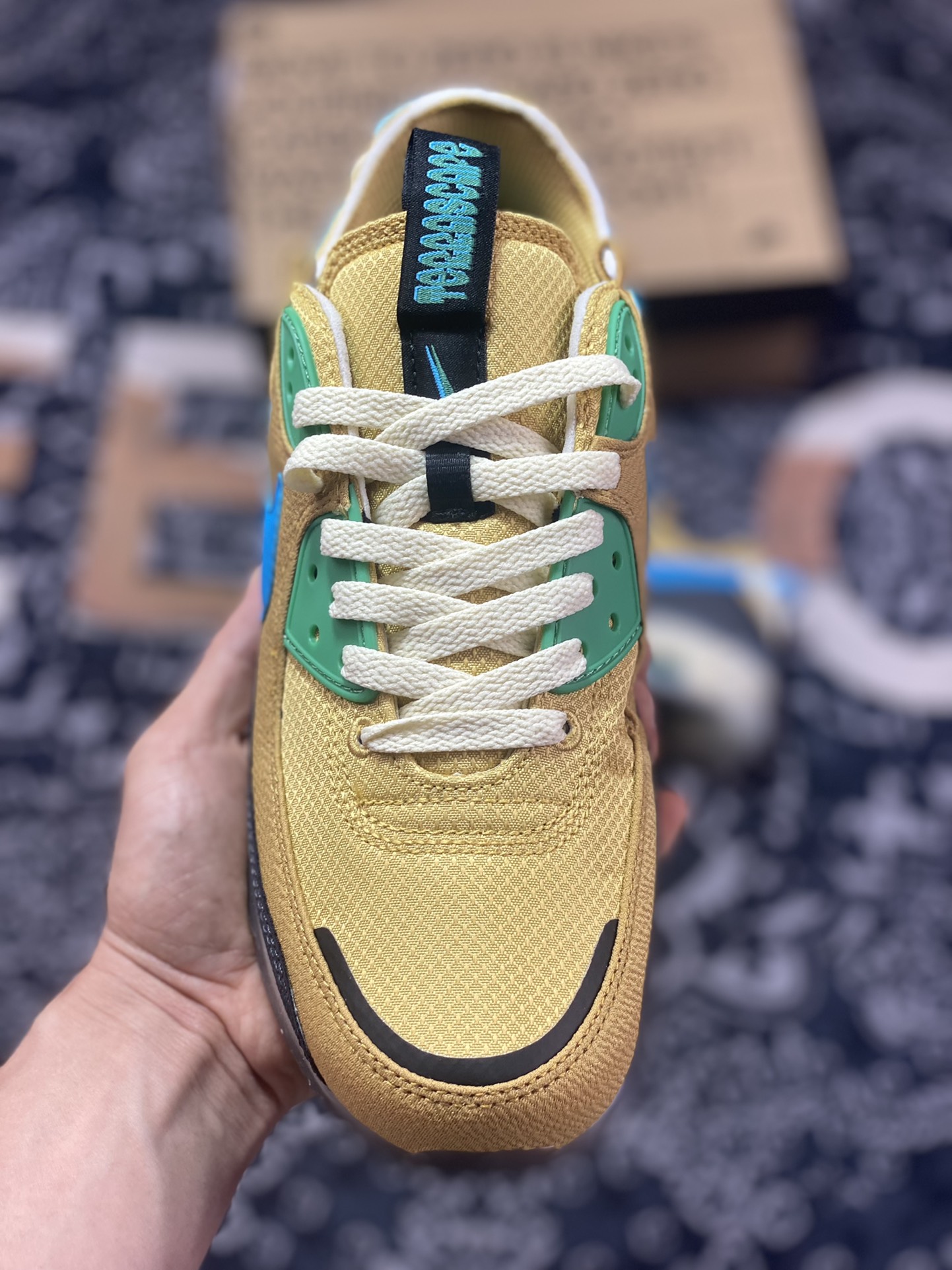 Nike Air Max Terrascape 90” Wheat Gold Stadium Green” Mountain Terrain Series Running Shoes ”Oxford Cloth Wheat Yellow Carbon Black Green Blue” DQ3987-700