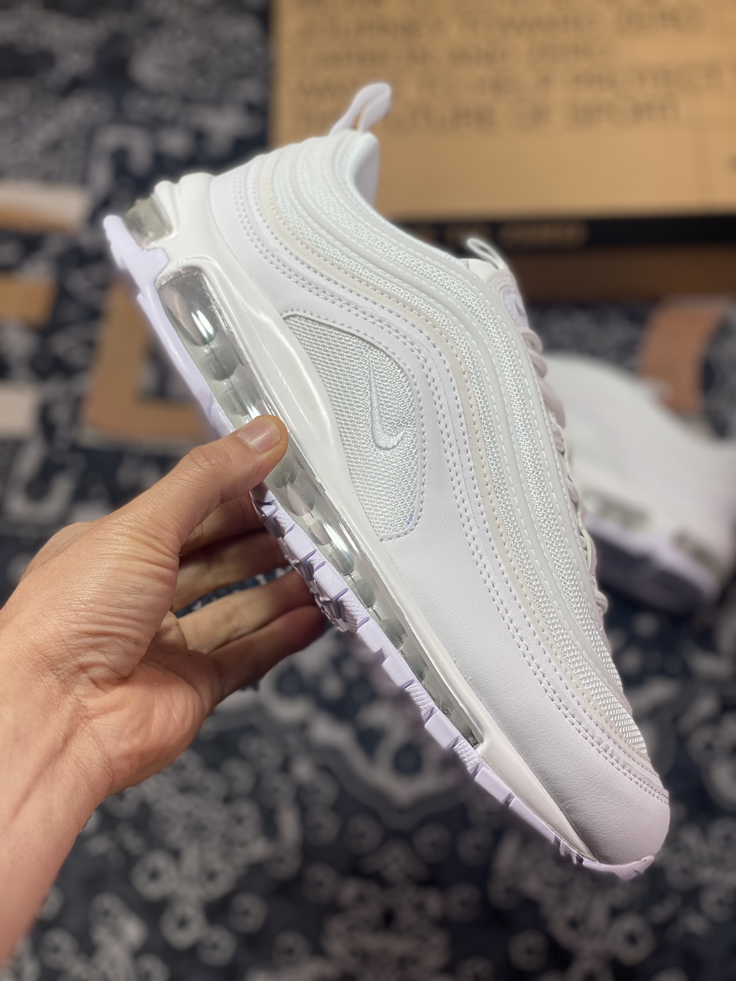 Nike Air Max 97 Next Nature ”Triple White” retro air cushion running shoes ”environmentally friendly new all white” DH8016-100