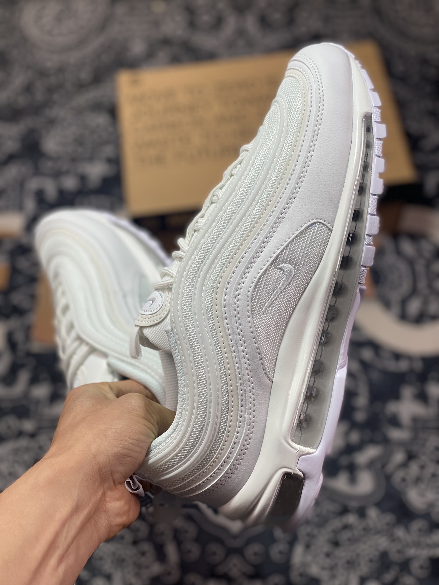 Nike Air Max 97 Next Nature ”Triple White” retro air cushion running shoes ”environmentally friendly new all white” DH8016-100