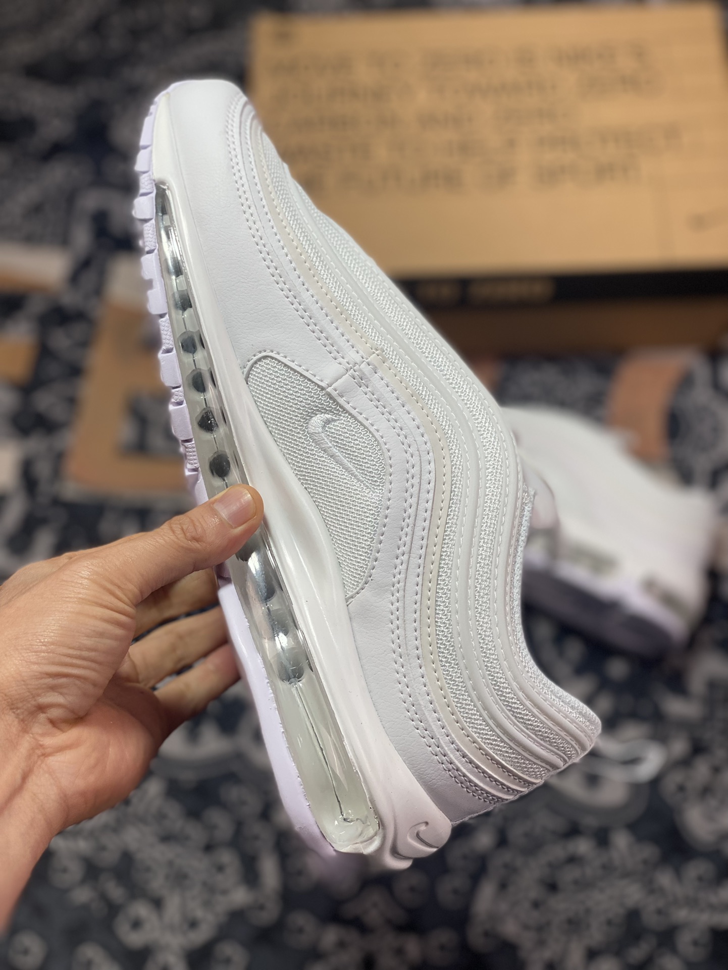 Nike Air Max 97 Next Nature ”Triple White” retro air cushion running shoes ”environmentally friendly new all white” DH8016-100