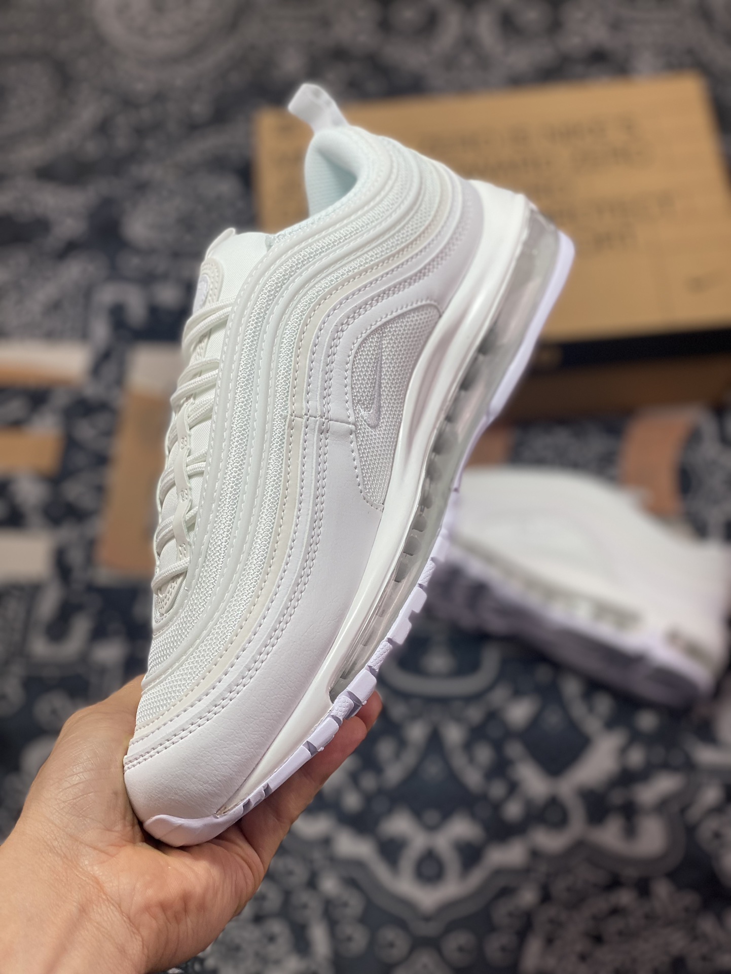 Nike Air Max 97 Next Nature ”Triple White” retro air cushion running shoes ”environmentally friendly new all white” DH8016-100