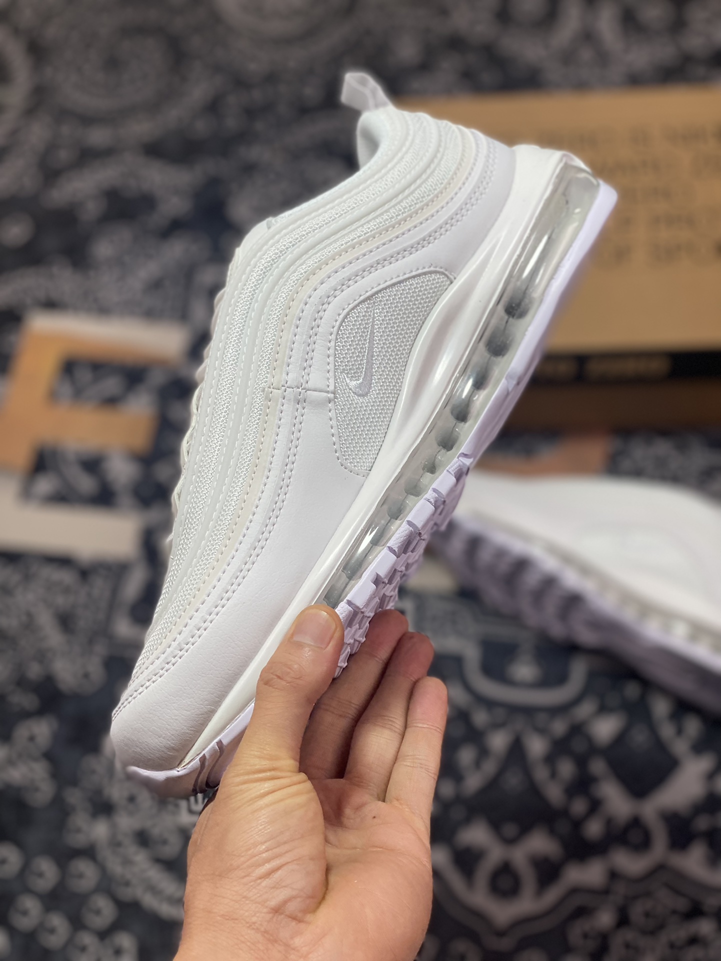 Nike Air Max 97 Next Nature ”Triple White” retro air cushion running shoes ”environmentally friendly new all white” DH8016-100