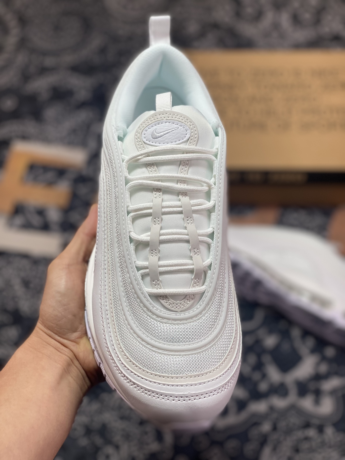 Nike Air Max 97 Next Nature ”Triple White” retro air cushion running shoes ”environmentally friendly new all white” DH8016-100