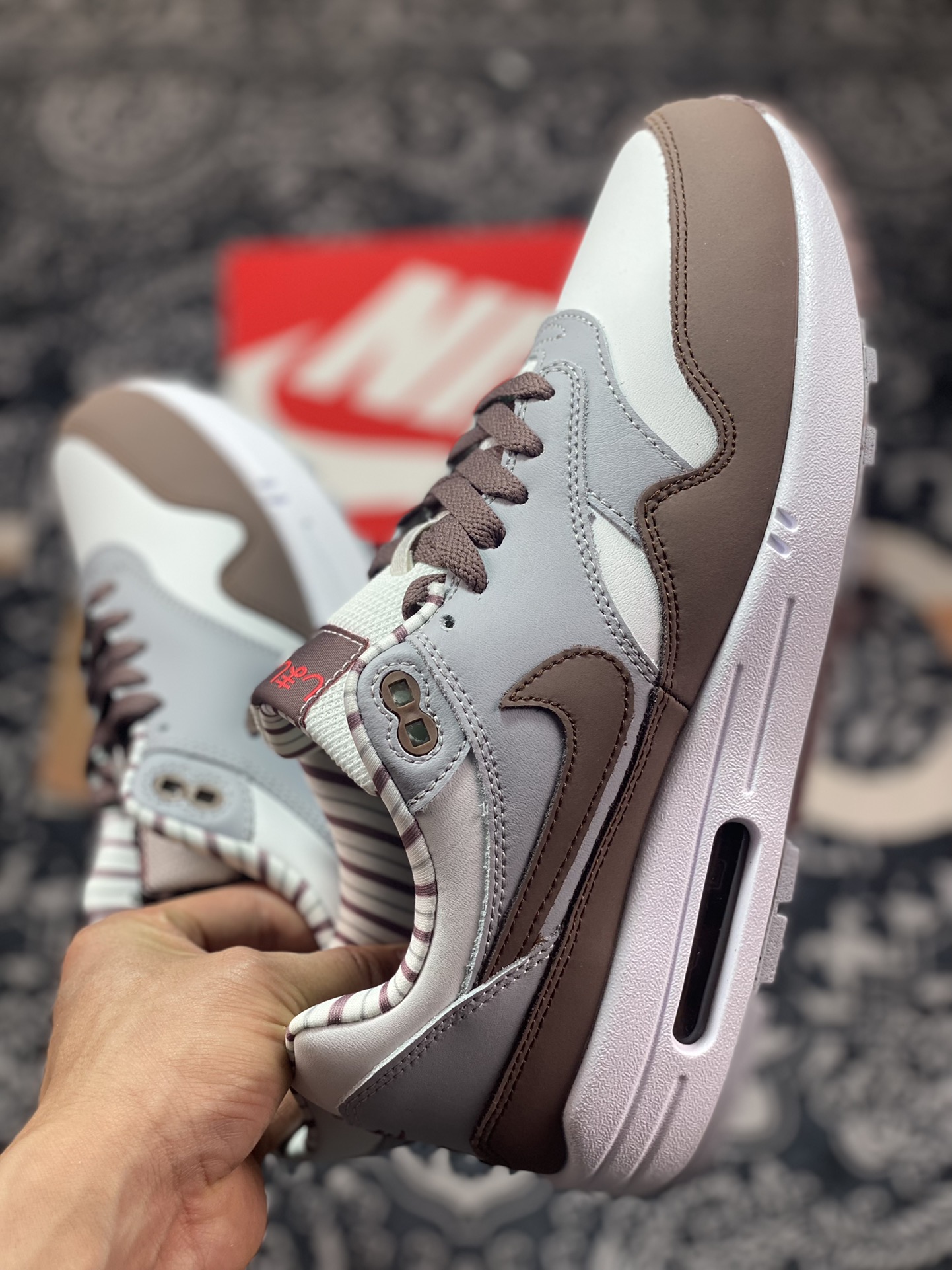 Nike Air Max 1 ”Shima Shima” White Brown Grey FB8916-100