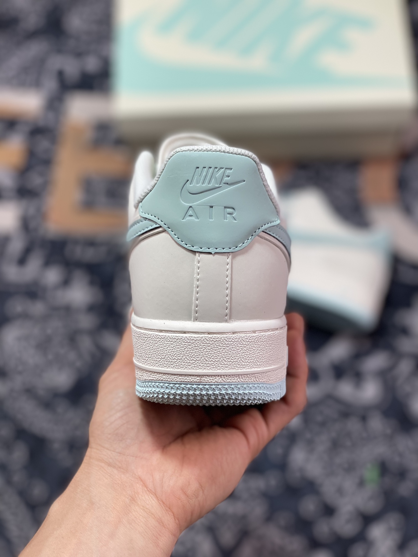 Nike Air Force 1'07 Low”Beige White/Mint Blue Reflective” Air Force One Sneakers GL6835-011