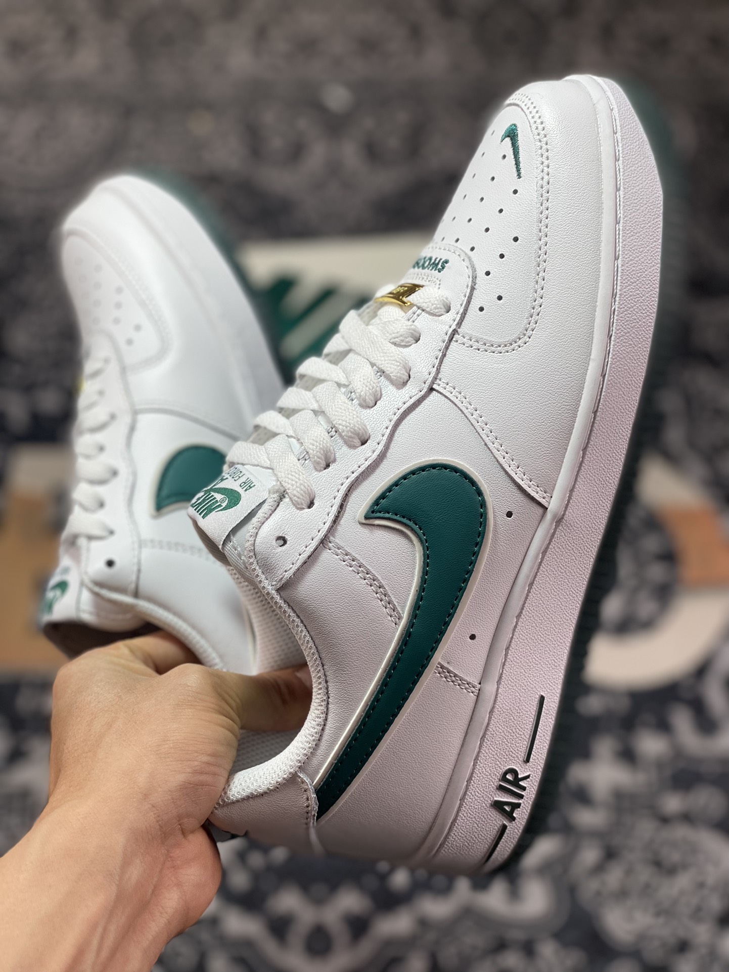 Nike Air Force 1 '07 Low QS ”White/University Blue Mini Swoosh” Air Force One Sneakers CV5696-966