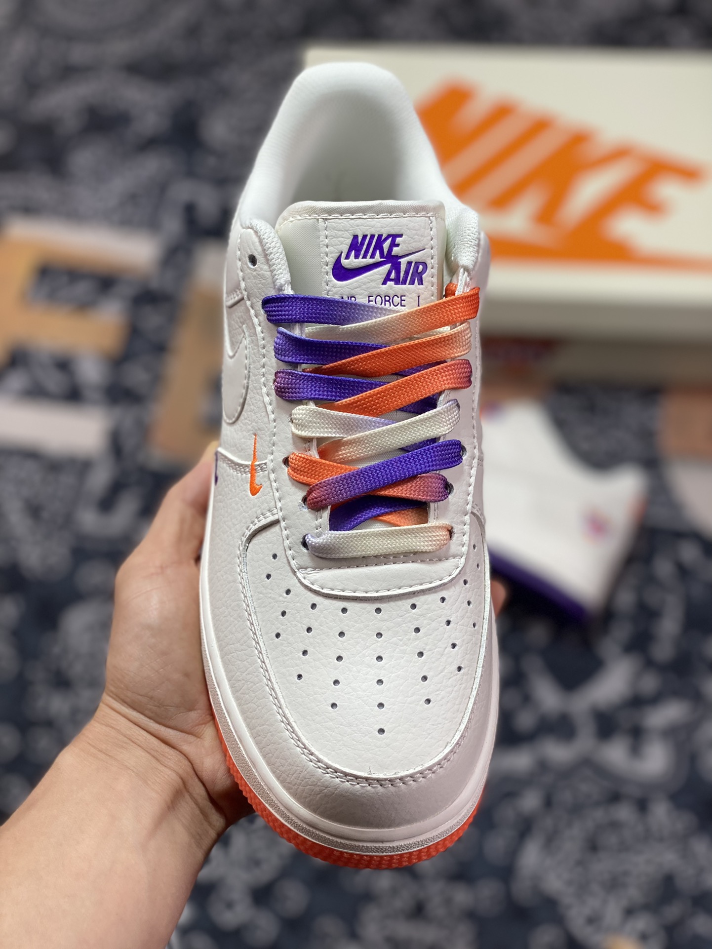 Nike Air Force 1'07 Low QS ”Sail/Deep Blue/Red/Phoenix Suns” Air Force One Sneakers PH8659-001