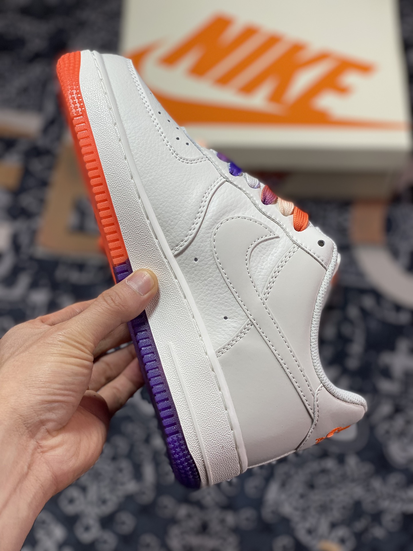 Nike Air Force 1'07 Low QS ”Sail/Deep Blue/Red/Phoenix Suns” Air Force One Sneakers PH8659-001