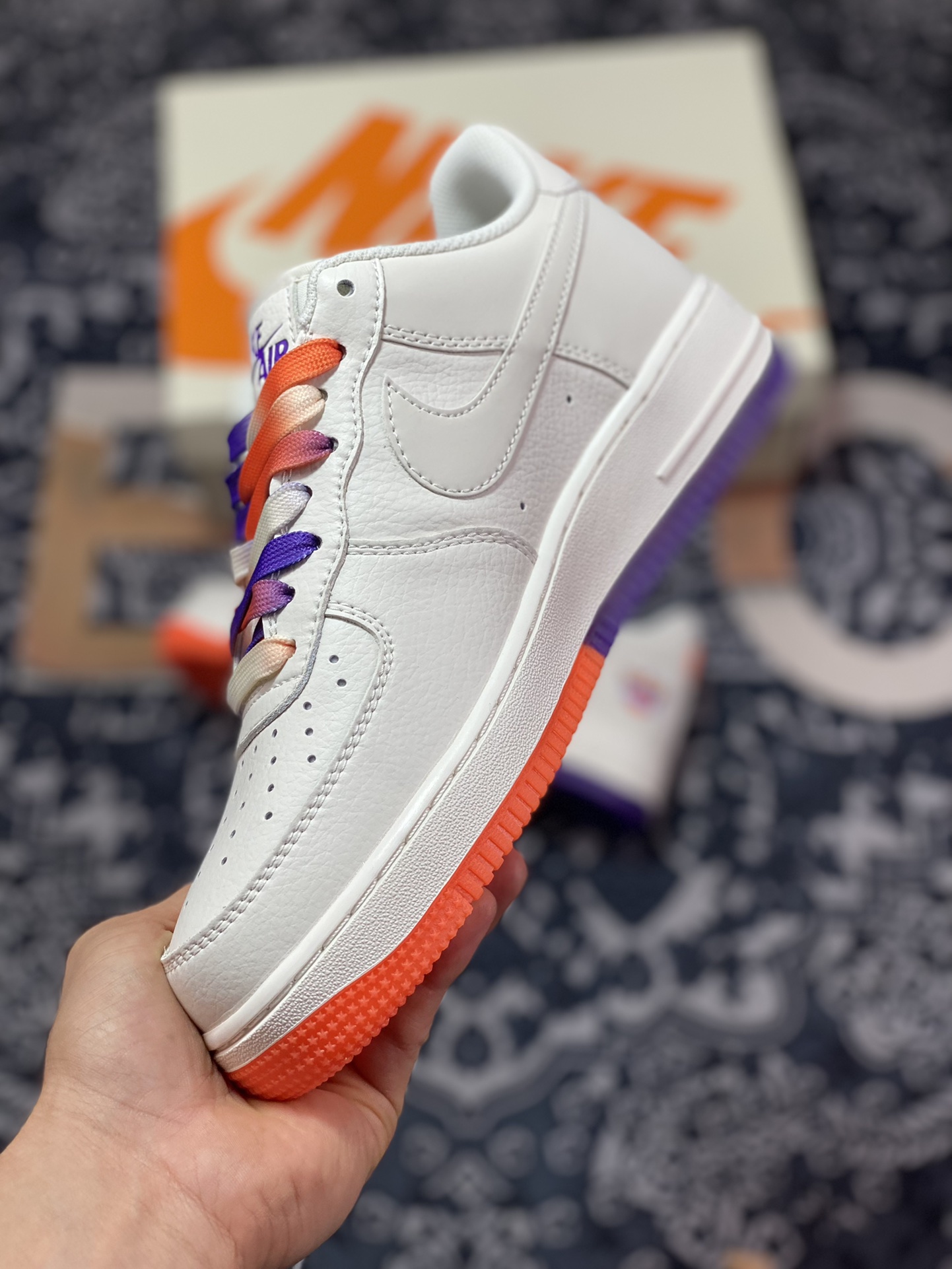 Nike Air Force 1'07 Low QS ”Sail/Deep Blue/Red/Phoenix Suns” Air Force One Sneakers PH8659-001