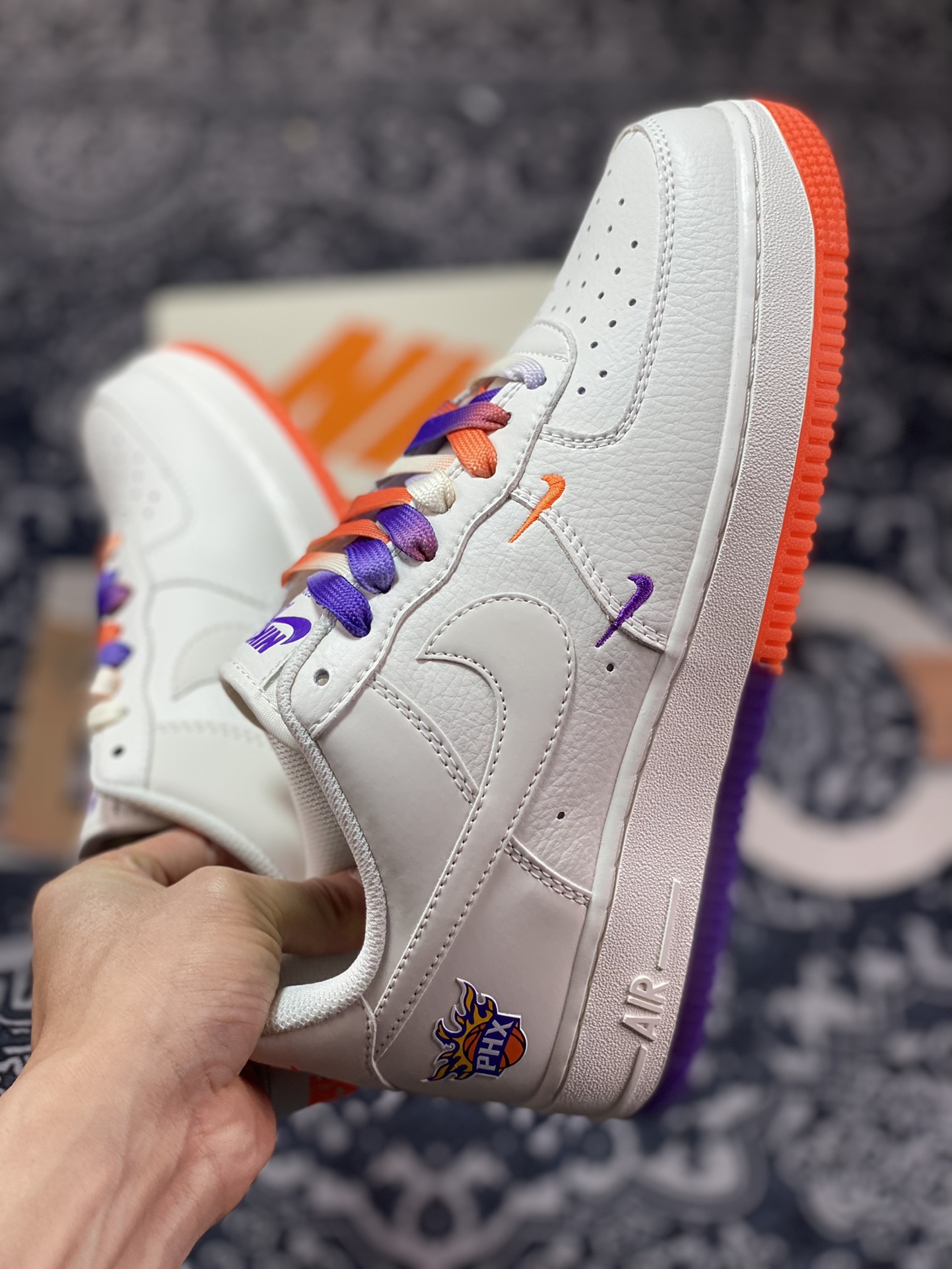 Nike Air Force 1'07 Low QS ”Sail/Deep Blue/Red/Phoenix Suns” Air Force One Sneakers PH8659-001