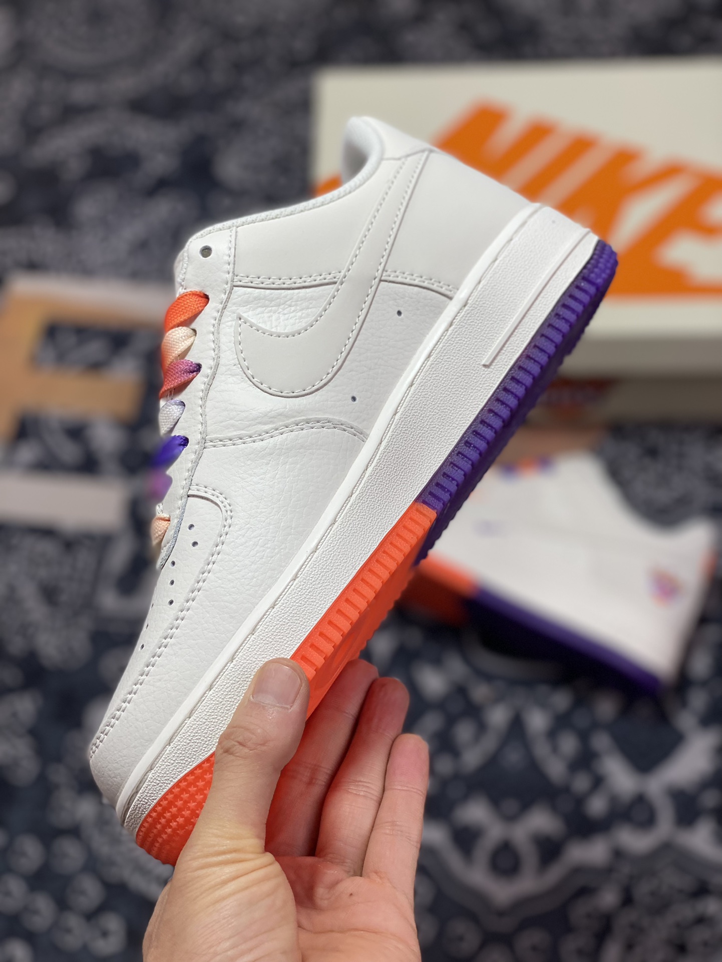 Nike Air Force 1'07 Low QS ”Sail/Deep Blue/Red/Phoenix Suns” Air Force One Sneakers PH8659-001