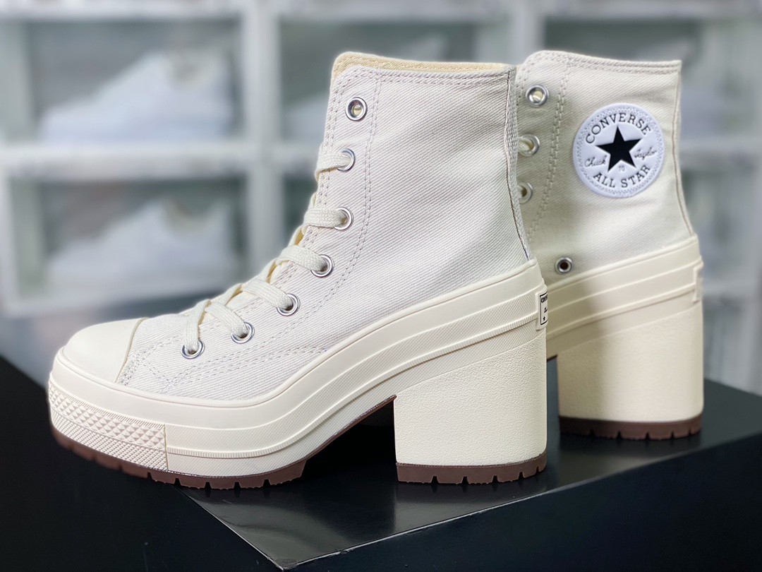 220 Converse All Star Chuck Taylor 1970s De Luxe Heel"White" 高跟鞋“帆布白黑”A05348C