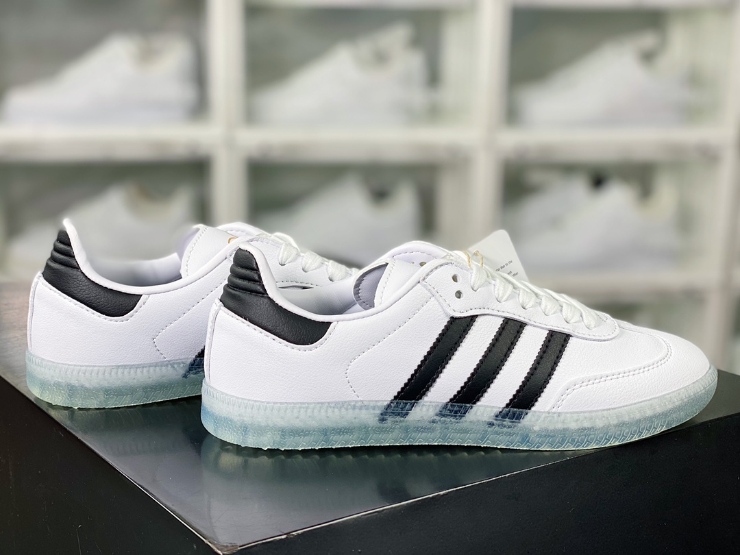 Jason Dill x 【Adidas】 Originals Samba OG ”White/Black” Samba Sneakers ”Joint White and Black Transparent Crystal Bottom” GZ4730