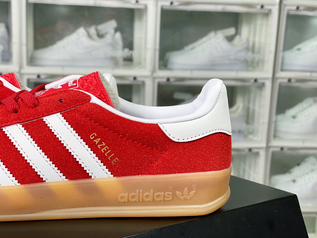 Adidas Gazelle Indoor Trainers low-top sneakers ”red and white rubber sole” HQ8718