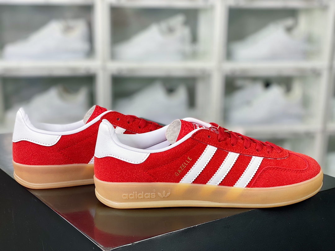 Adidas Gazelle Indoor Trainers low-top sneakers ”red and white rubber sole” HQ8718