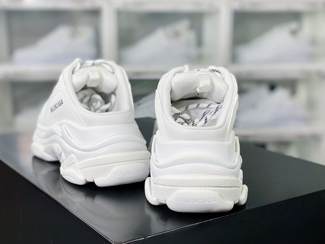 Balenciaga Track Mule Clear Sole Sneakers Retro Wild Running Grandpa Jogging Shoes ”White Half Slip” 653814 W2FA6 9710