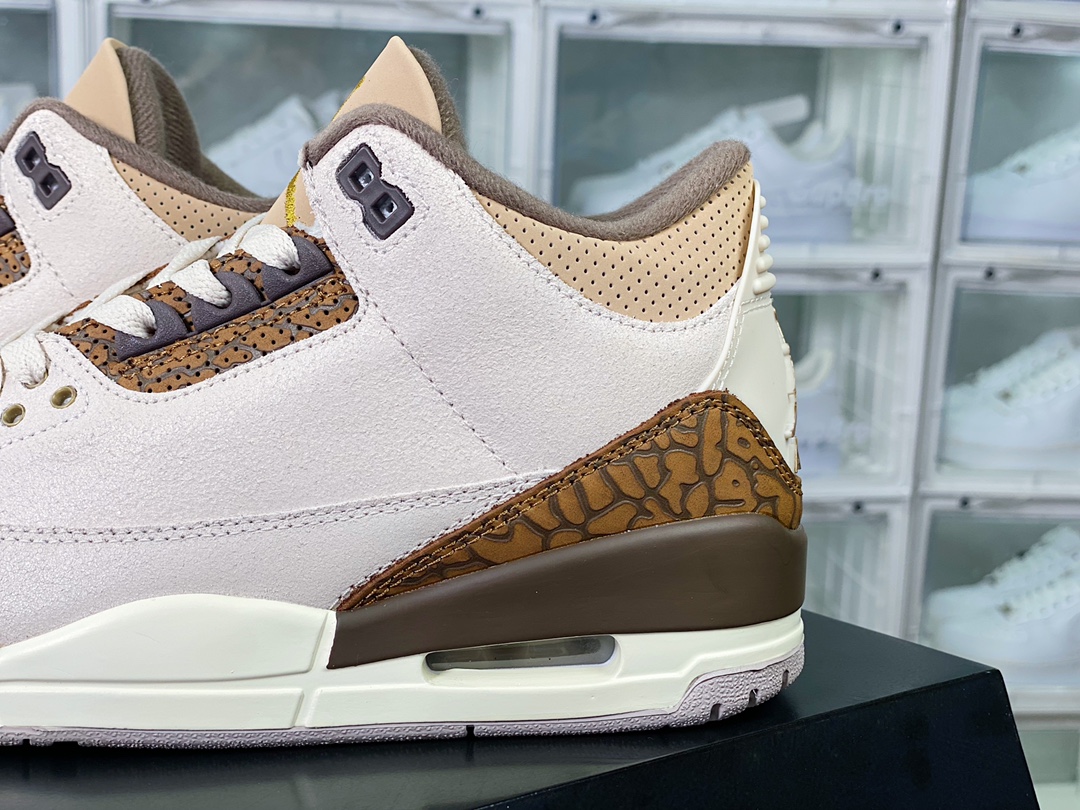 380 Air Jordan 3 Retro"Palamino"迈克尔·乔丹AJ3代中帮篮球鞋“摩卡棕米白爆裂纹”CT8532-102