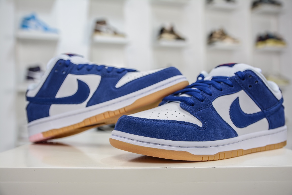 G Edition Nike SB DUNK Low White and Blue Los Angeles Dodgers DO9395-400