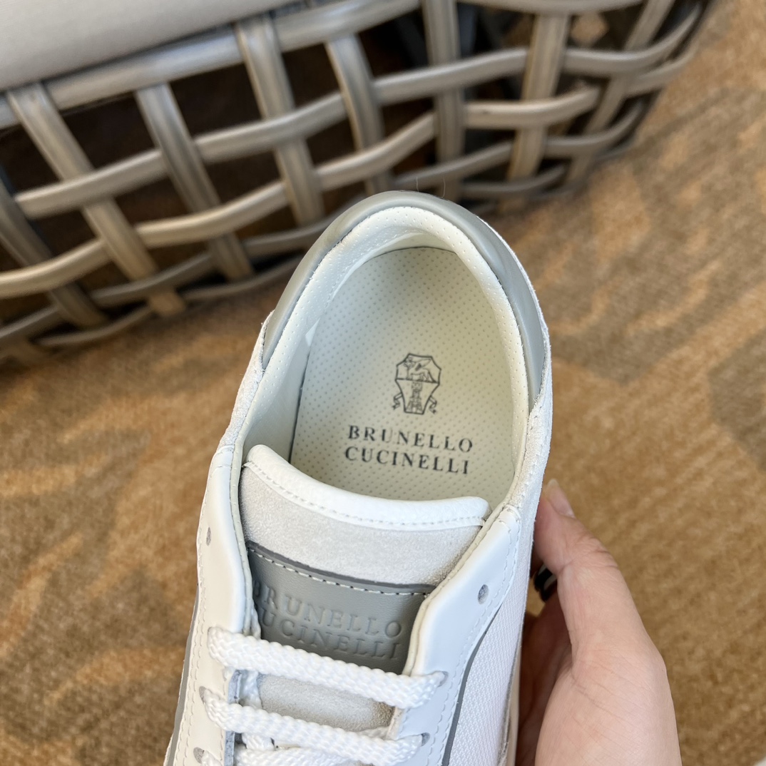 Brunello Cucinelli Spring/Summer New Colour Block Sports Board Men's Shoes ¡Esta zapatilla plana est