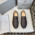 sell Online
 Brunello Cucinelli Shoes Loafers Lychee Pattern Cowhide Rubber TPU