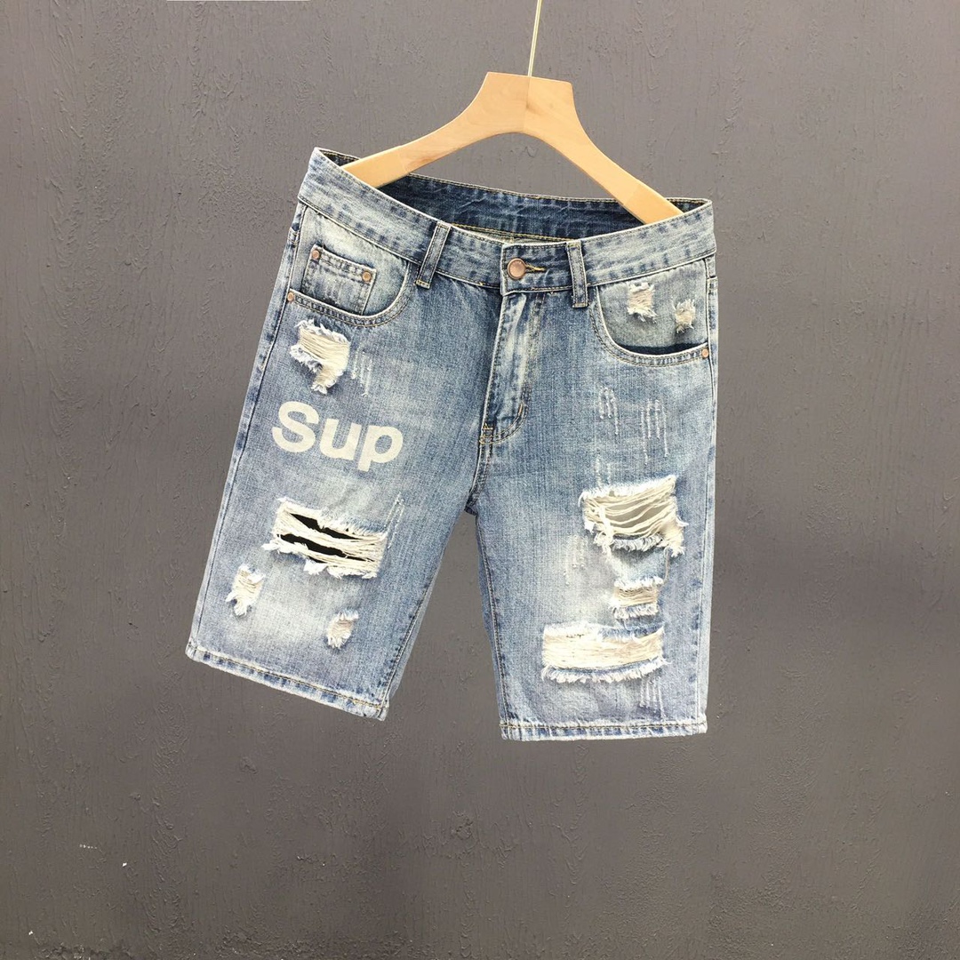 OC-411: Supreme 2022 Tank Broken Jeans – Classic Streetwear with Indigenous Production - 图片 1