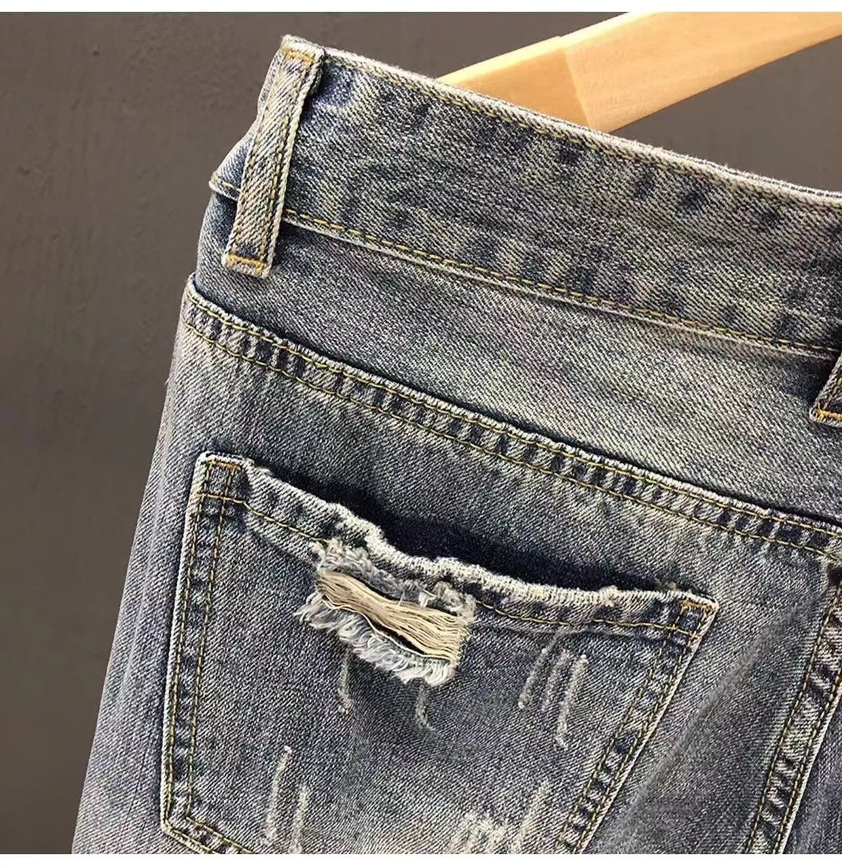 OC-411: Supreme 2022 Tank Broken Jeans – Classic Streetwear with Indigenous Production - 图片 5