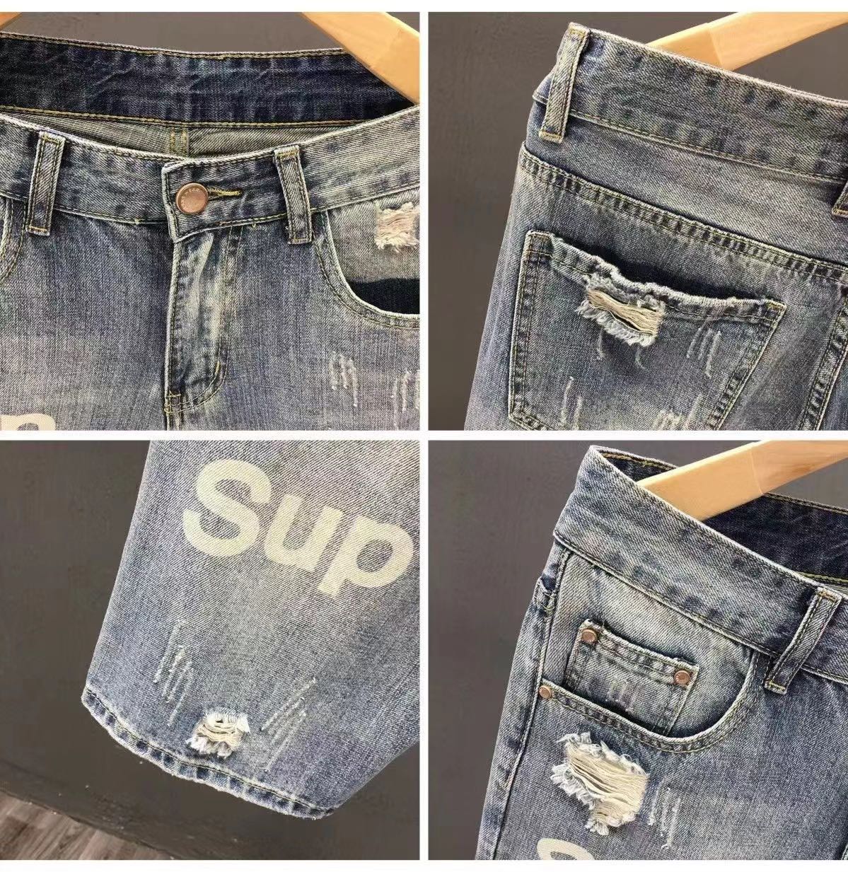 OC-411: Supreme 2022 Tank Broken Jeans – Classic Streetwear with Indigenous Production - 图片 8