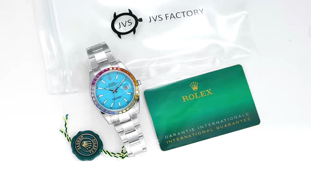 Rolex Orologio da Polso Nero Blu Azzurro Con diamanti