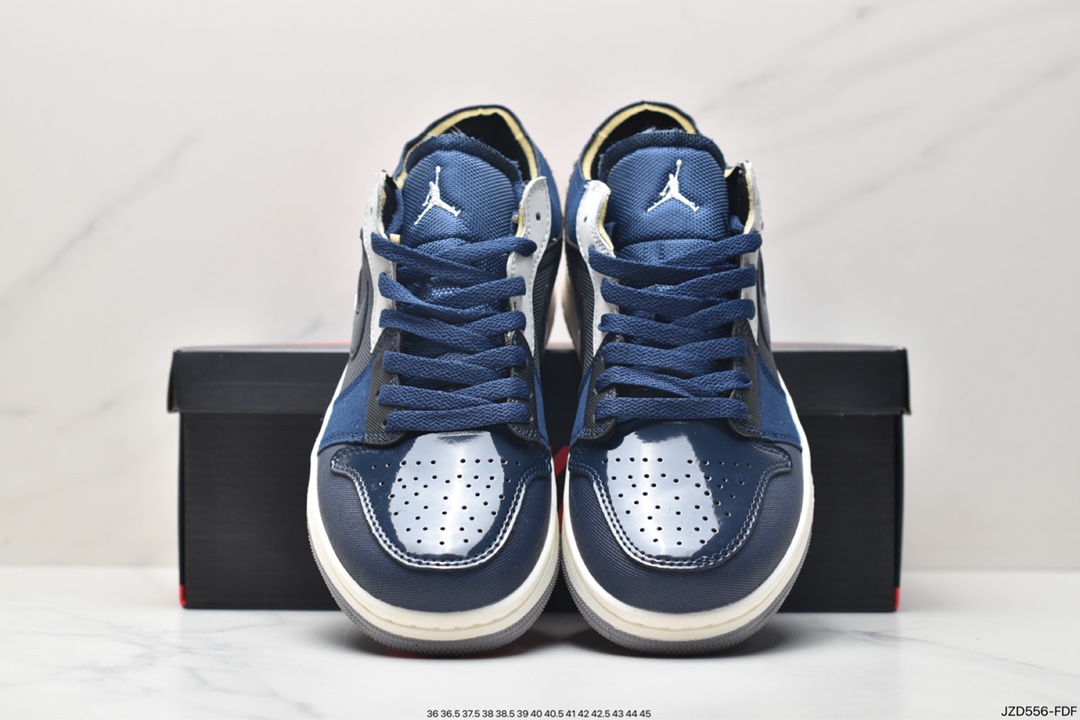 140 Air Jordan 1 Low 灰蓝拼接解构 DR8867-400