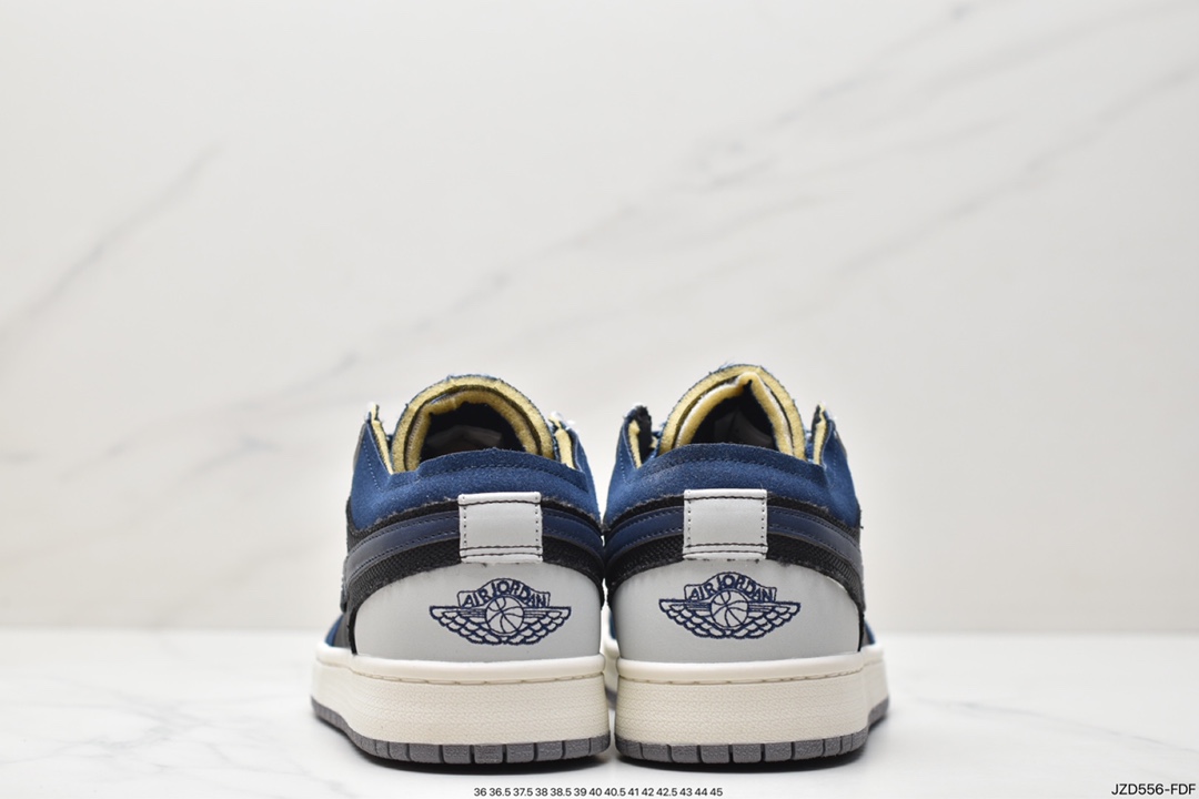 140 Air Jordan 1 Low 灰蓝拼接解构 DR8867-400