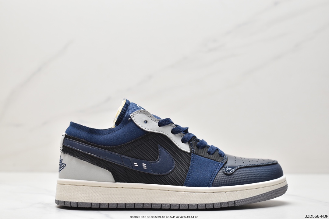 140 Air Jordan 1 Low 灰蓝拼接解构 DR8867-400