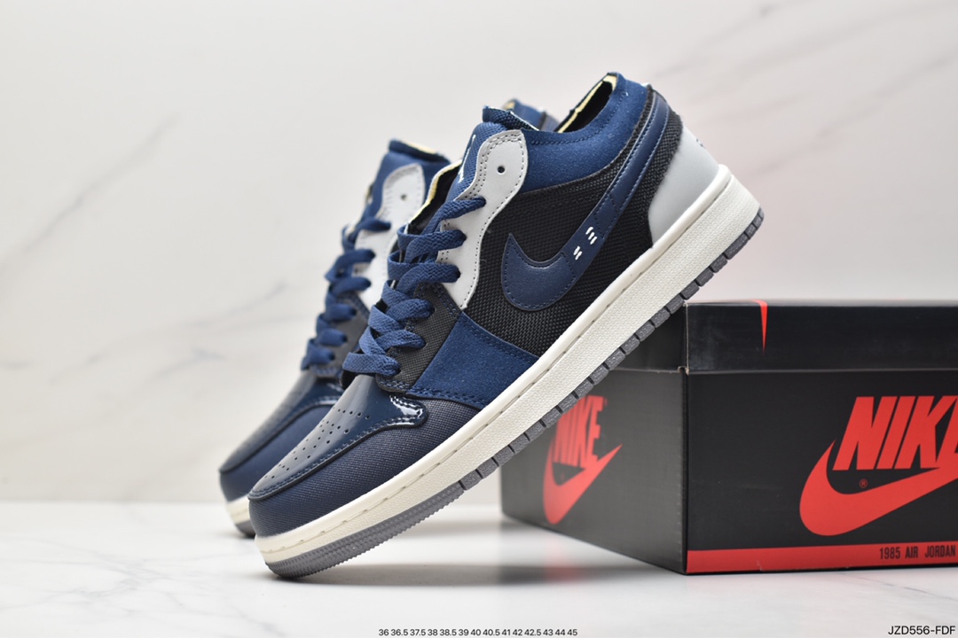 140 Air Jordan 1 Low 灰蓝拼接解构 DR8867-400