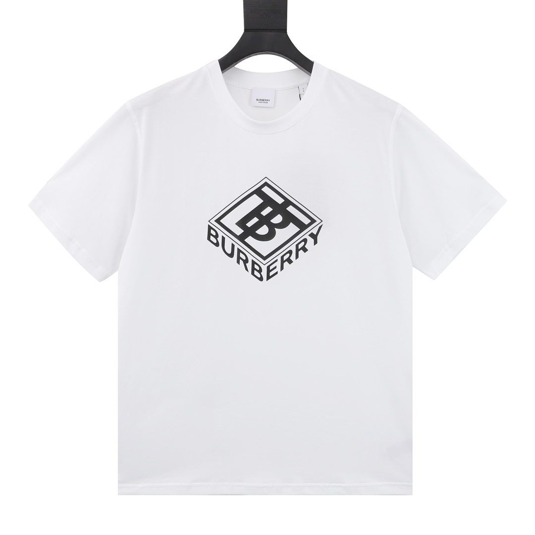 Burberry/巴宝莉 立体方块TB字母印花短袖