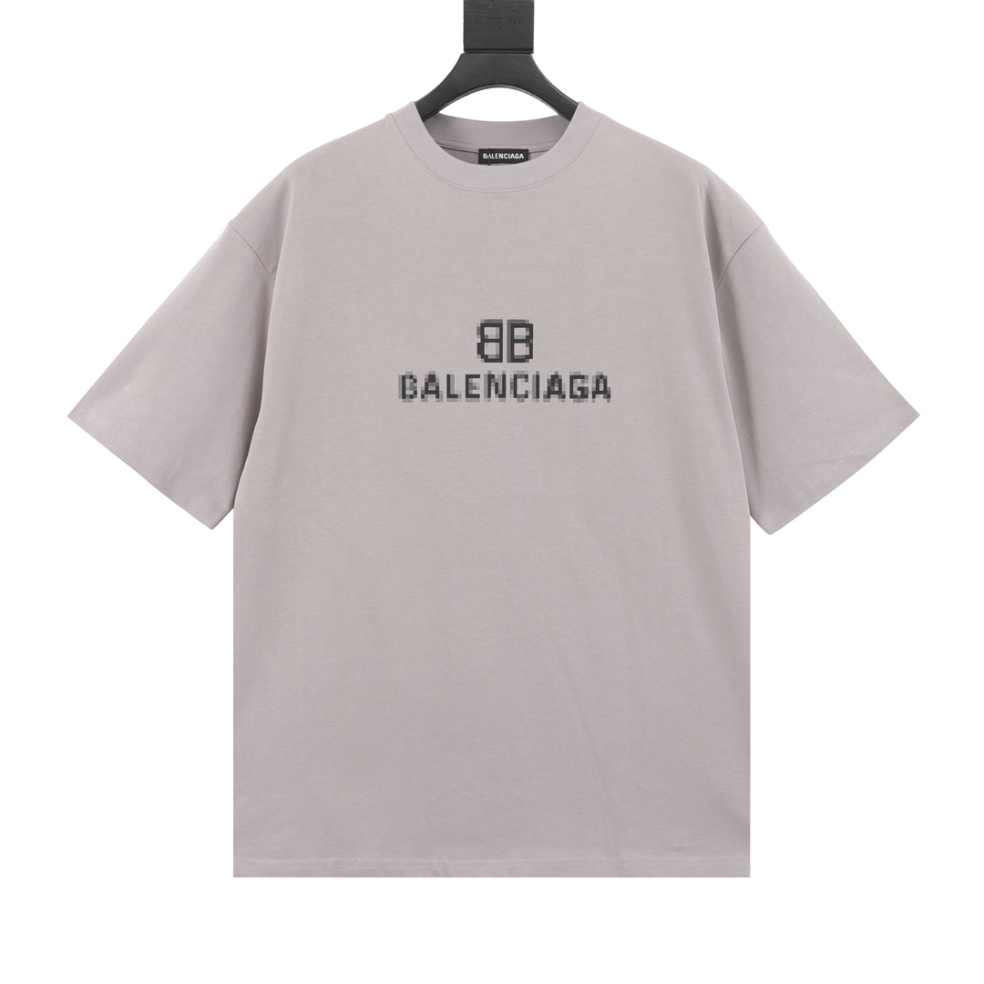 Balenciaga/巴黎世家 马赛克双B印花短袖