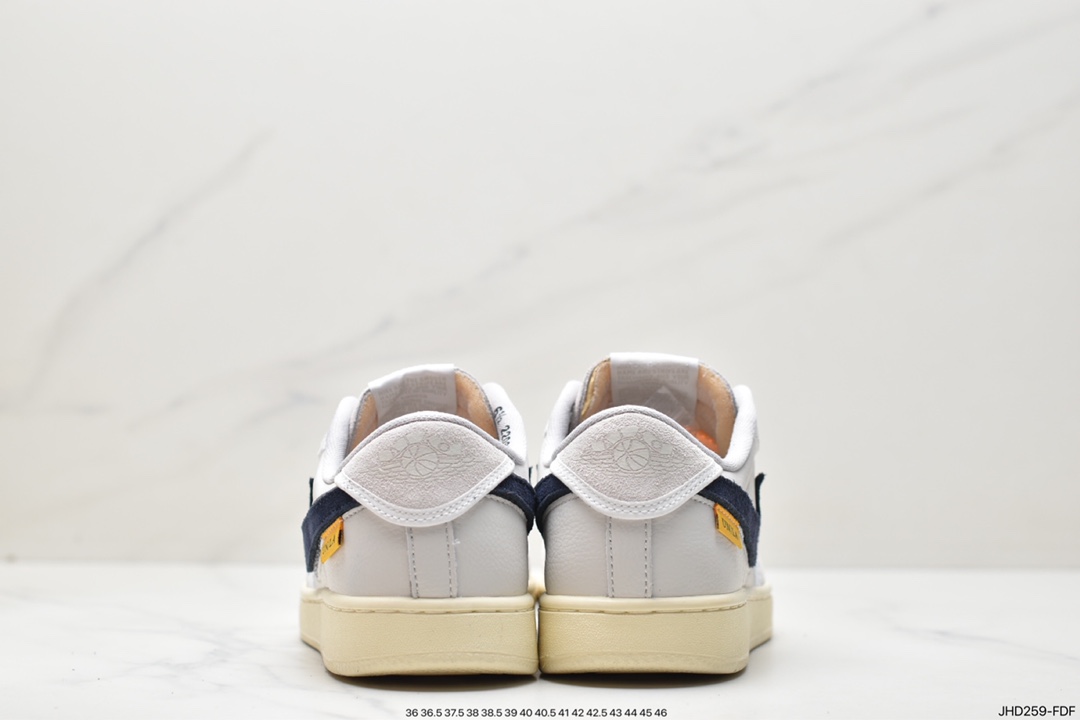 190 Uion LA x Air Jordan AJ1 KO Low 联名白色帆布 DZ4864-100