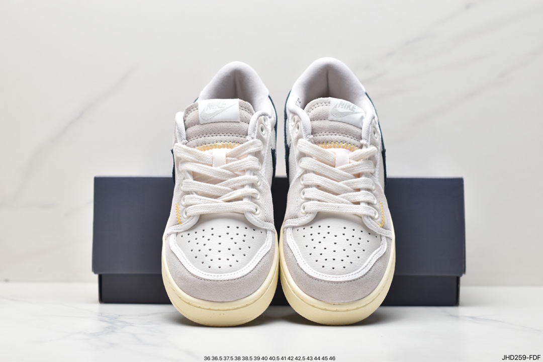 190 Uion LA x Air Jordan AJ1 KO Low 联名白色帆布 DZ4864-100