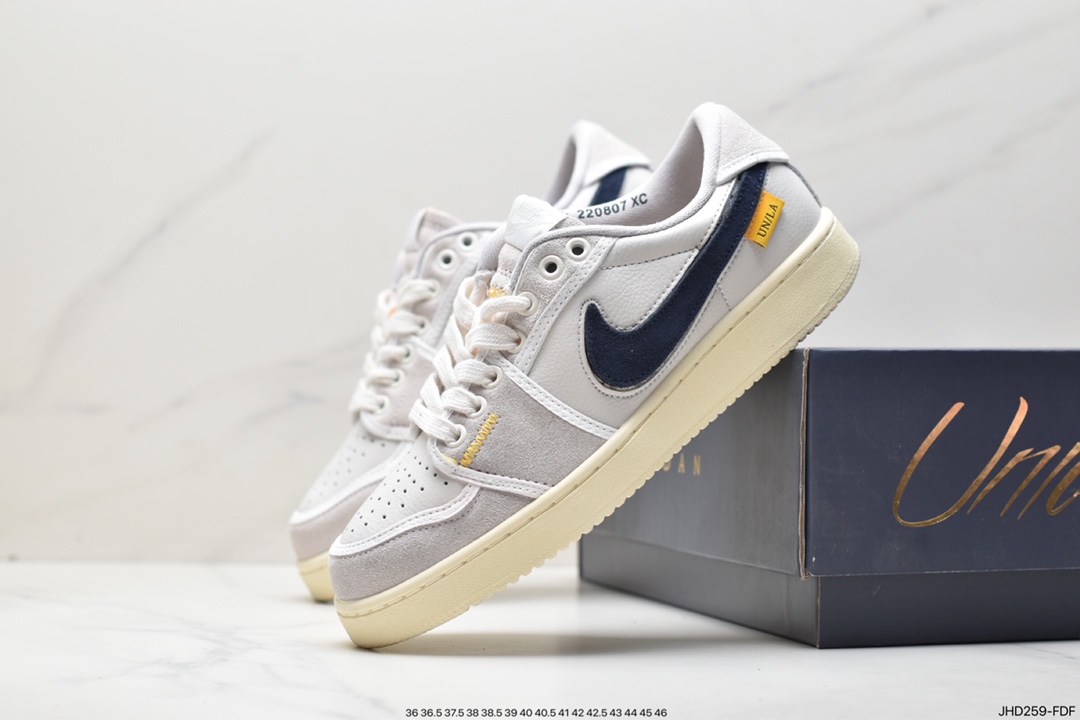 190 Uion LA x Air Jordan AJ1 KO Low 联名白色帆布 DZ4864-100