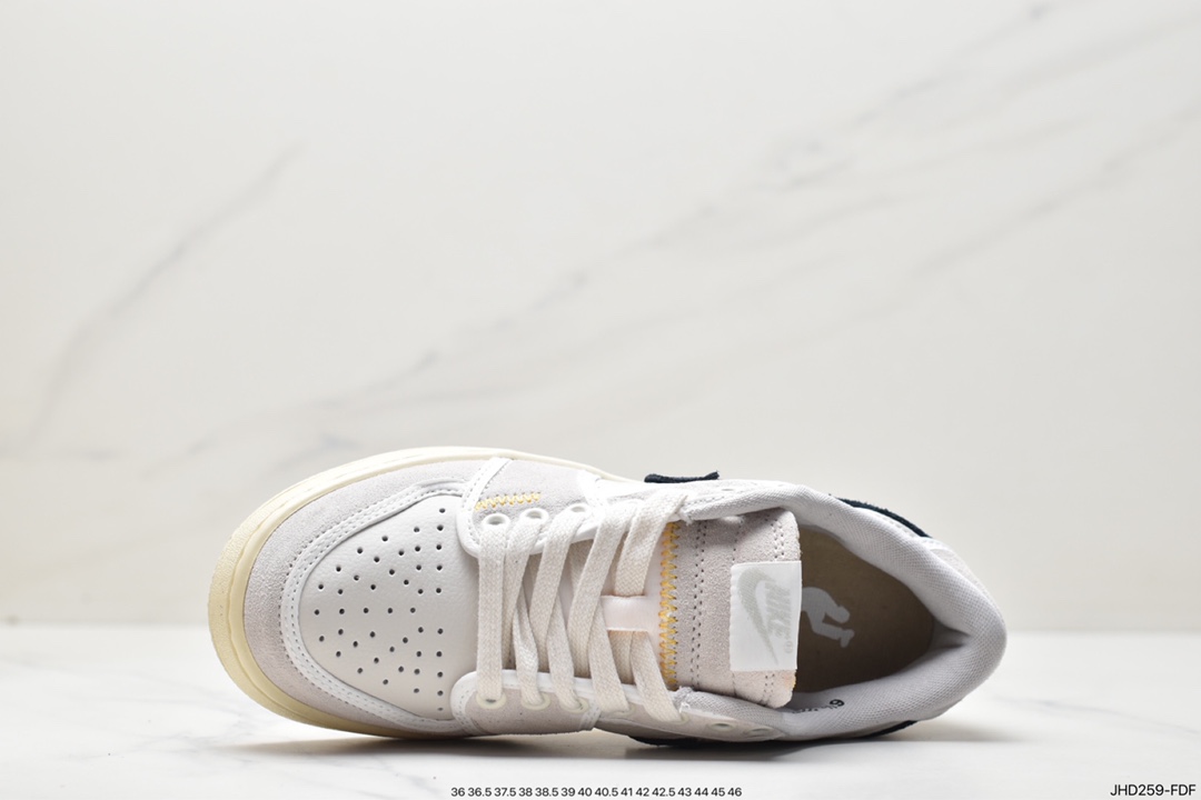 190 Uion LA x Air Jordan AJ1 KO Low 联名白色帆布 DZ4864-100