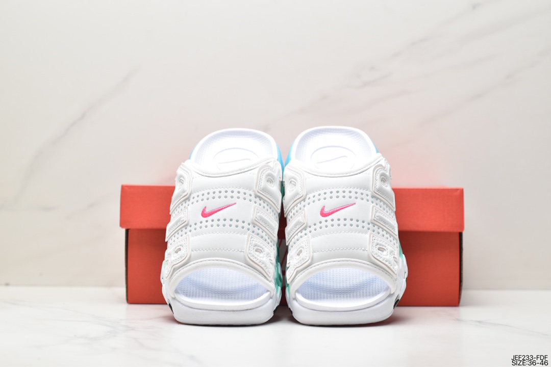 155 NIKE AIR MORE Uptempo Slide皮蓬拖鞋 FN3437-161