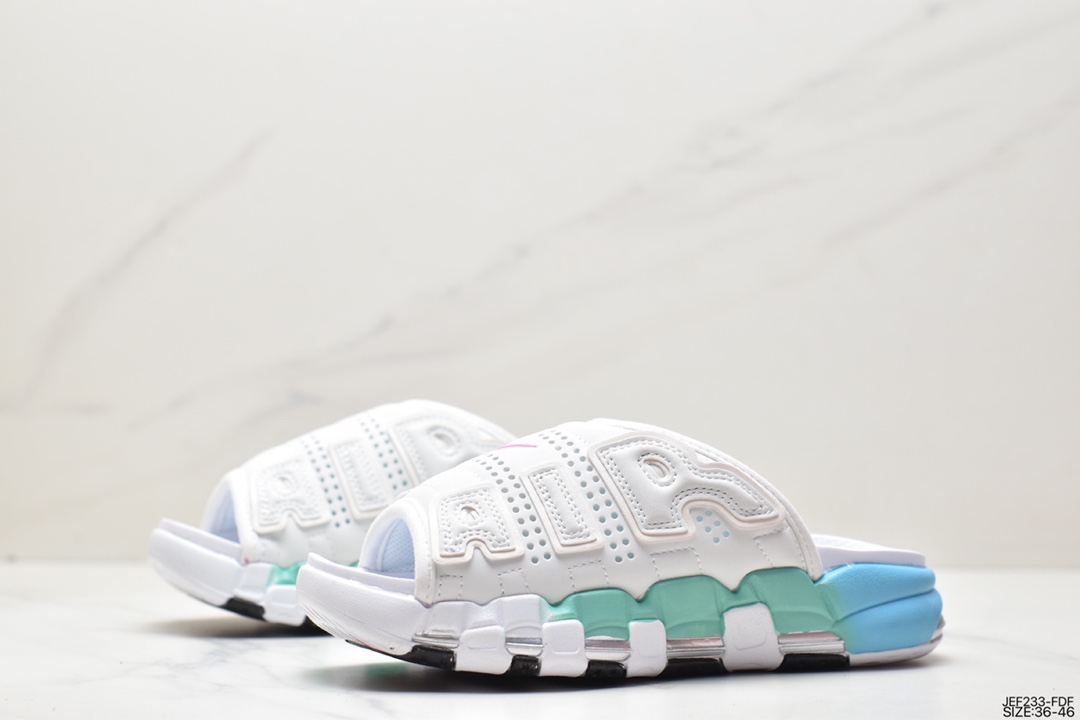 155 NIKE AIR MORE Uptempo Slide皮蓬拖鞋 FN3437-161