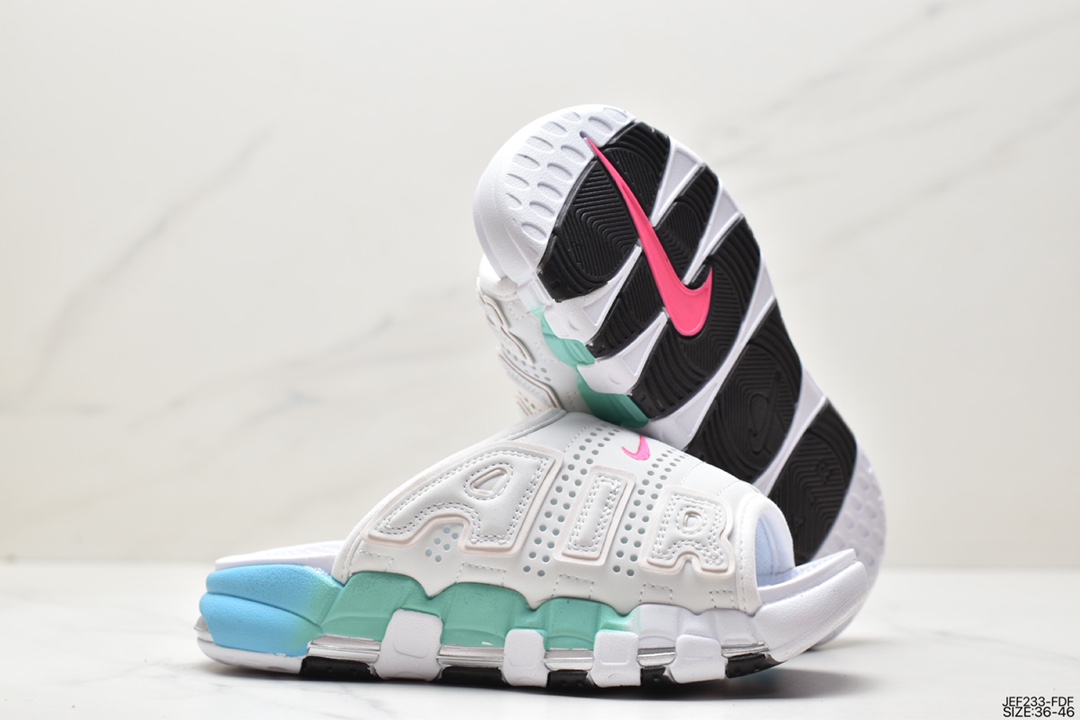 155 NIKE AIR MORE Uptempo Slide皮蓬拖鞋 FN3437-161