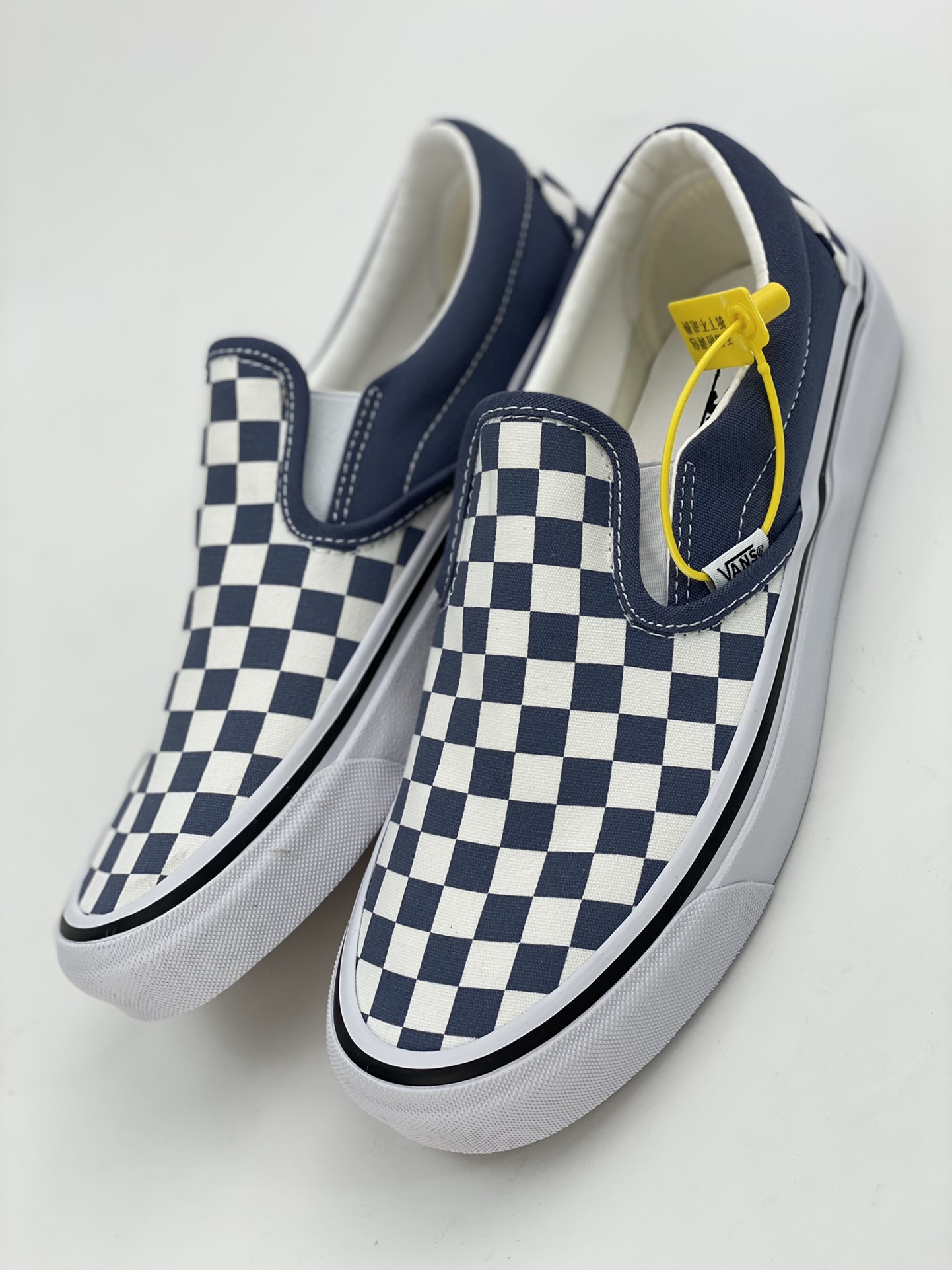 Vans Slip-On 98 white and blue slip-on non-slip wear-resistant low-top sneakers